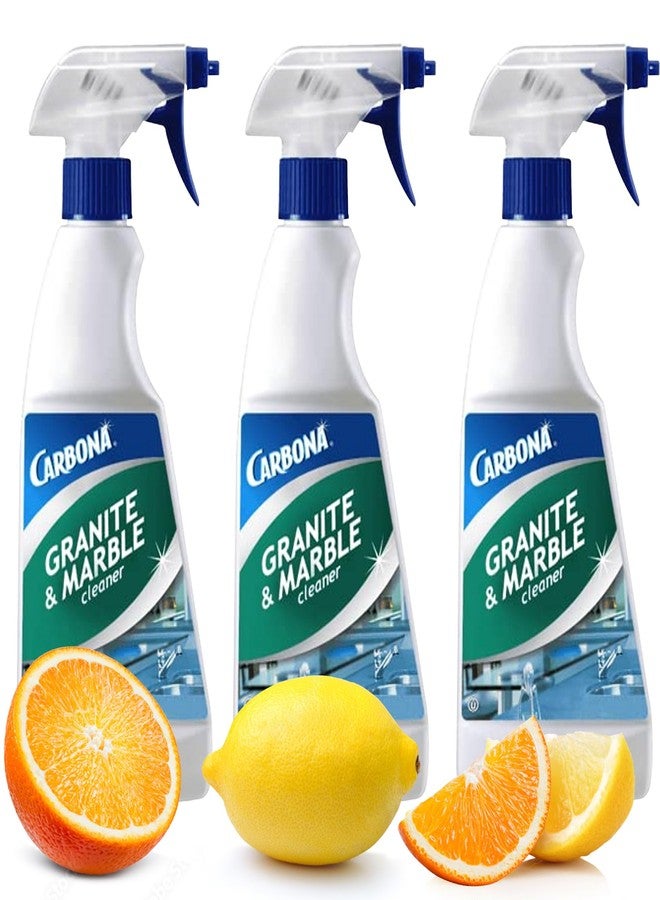 كاربونا منظف كاربونا للجرانيت والرخام | تركيبة غير كاشطة | آمن على الحجر الجيري والكوريان | 16.8 أونصة سائلة، عبوة من 3 قطع - Image 1